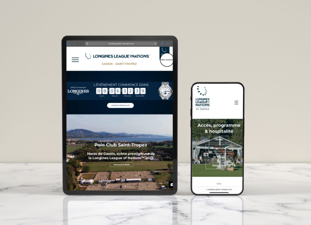 Site internet Haras de Gassin - Polo club saint-tropez - agence de communication R Numérique