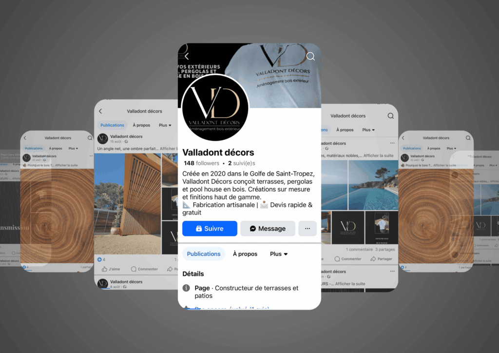 Site internet Valladont décors Saint-Tropez Agence R Numérique
